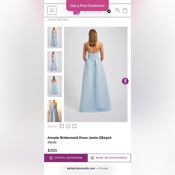 Amsale Jamie Dress in Ivory, Size 0 - Picture 5 of 15